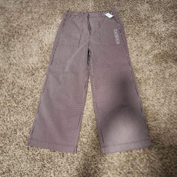 Women's Gap Stripe Pattern Pants Size Medium Burgundy Trendy Casual Academia NWT - Picture 13 of 13